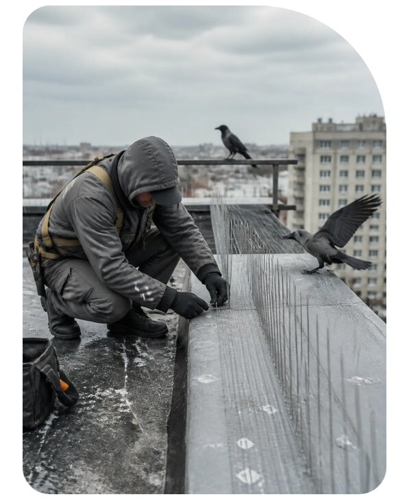 Защита от ворон под ключ в Дагестанских Огнях по цене от 5162 р. | Сенат-Дгс